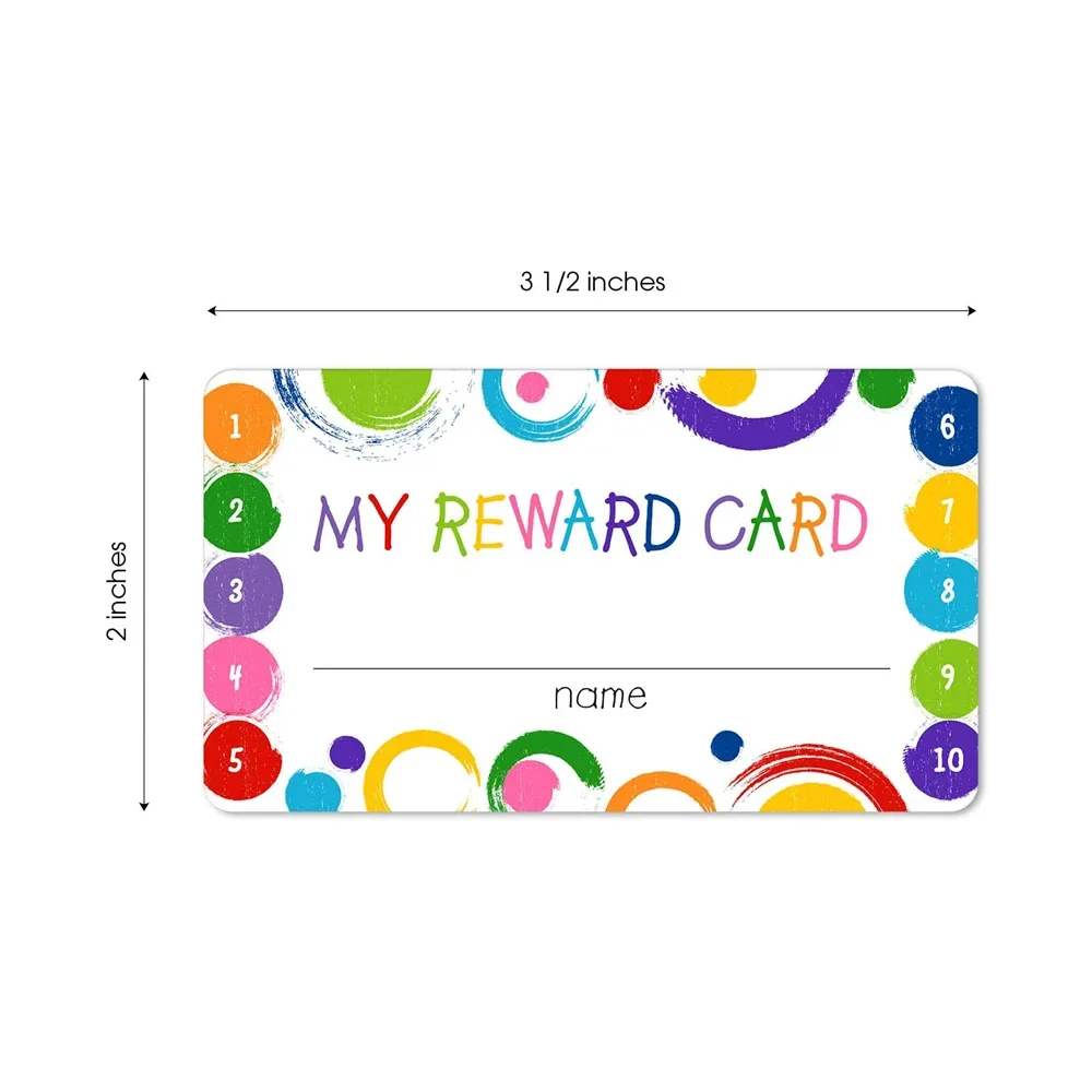 10-50 Pcs Punch Cards My Reward Cards for Classroom Student Home Behavior Incentive for Children Motivational Kids Cute Cards