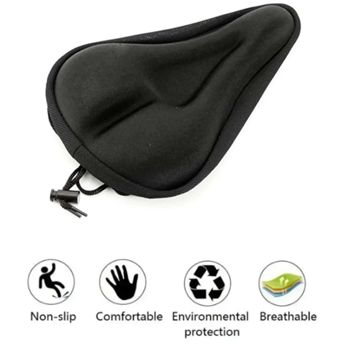 Fahrradsitzbezug, mit Gel gepolstertes Fahrradsitzkissen für Männer und Frauen, bequemer und extra weicher Sitzbezug, passend für Mountainbikes und Rennräder