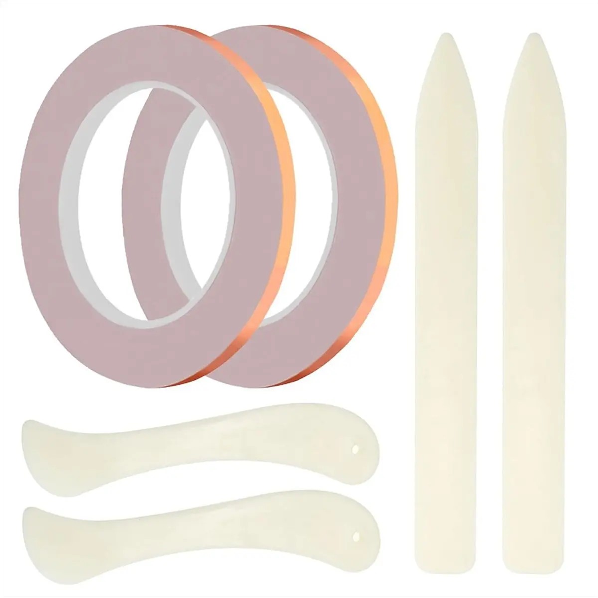 【TODAY-BUY】2 Rolls(36 Yards) 1/4 Inch Width Copper Backed Copper Foil Tape for Stained Glass Making and DIY Crafts,Stained Suppl
