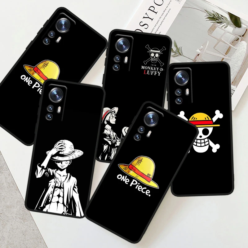 Cartoon O-ne P-ieces Luffy For Xiaomi Mi 14 13 12T 12S 12X 12 11i 11X 11T 11 Ultra Lite Pro Soft Silicone Black Phone Case