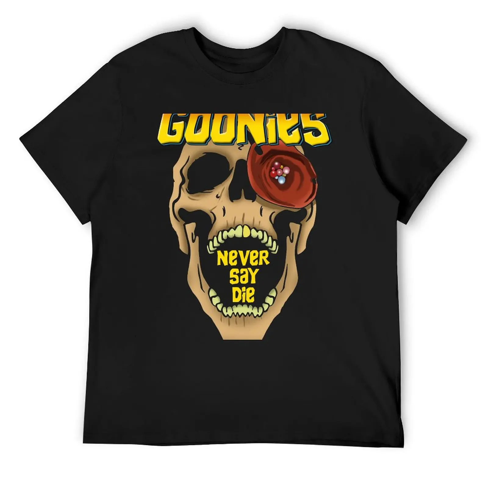 

Goonies Never Say Die T-Shirt korean fashion oversized graphic tee oversizeds Men's cotton t-shirt