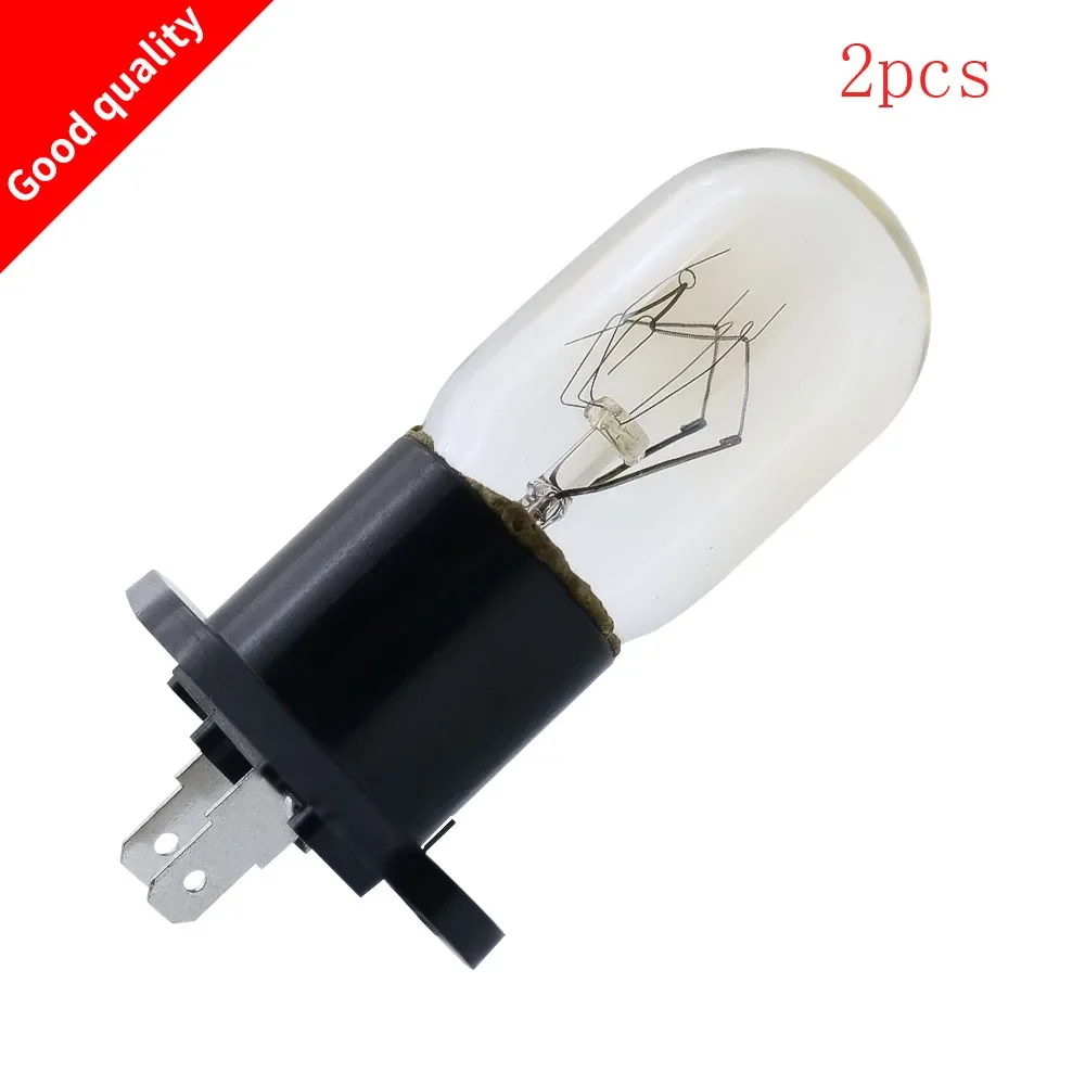 2 Pcs New Universal Replacement Parts Microwave Oven Globe Lamp Bulb Straight Terminals 230V 20W T170 Series for LG SR059