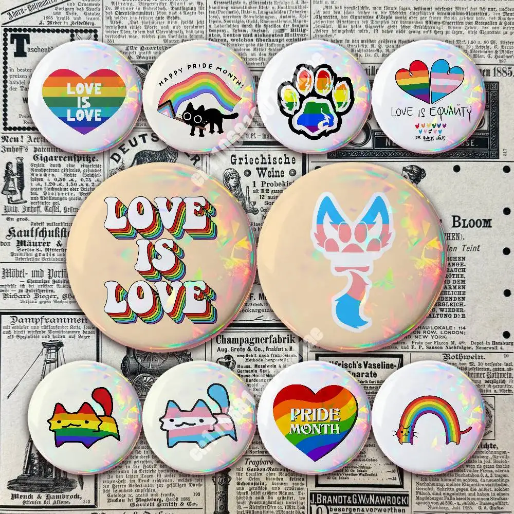 

Pride Month All Love Matters Rainbow Button Badge 2PC Sets for Bags & Clothes & Accessories Metal Pin Creative Gift