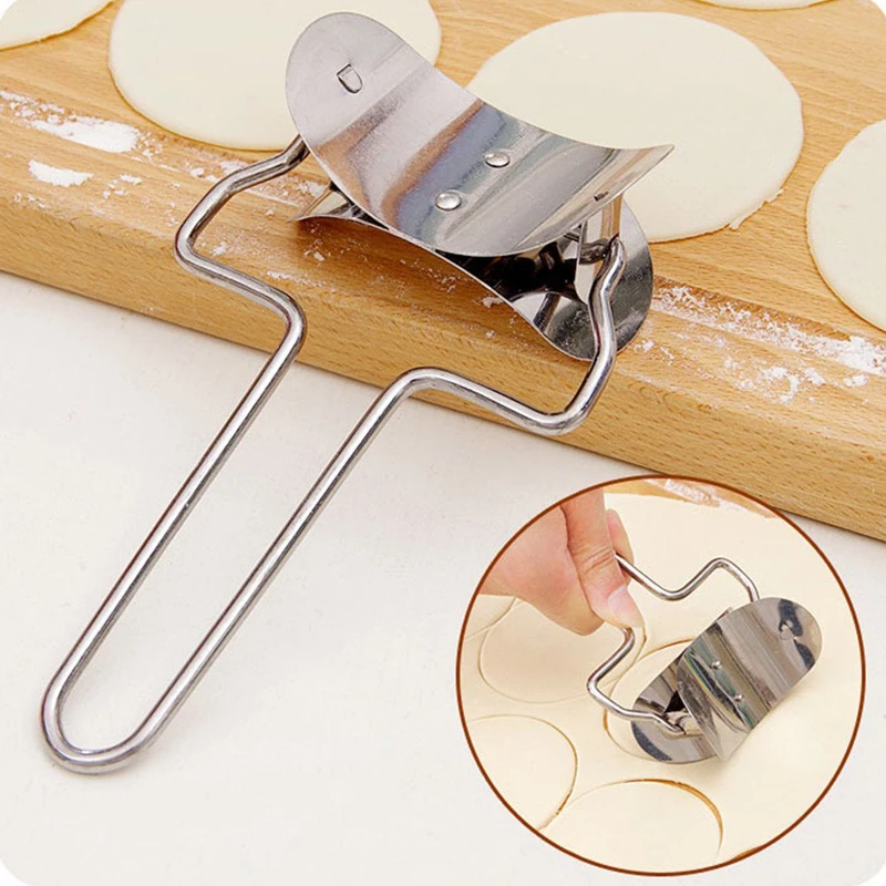 

Stainless Steel Dumpling Wrapper Skin Dough Cutter Circle Roller Ravioli Mold Dumpling Maker Cooking Utensils Kitchen Accessorie