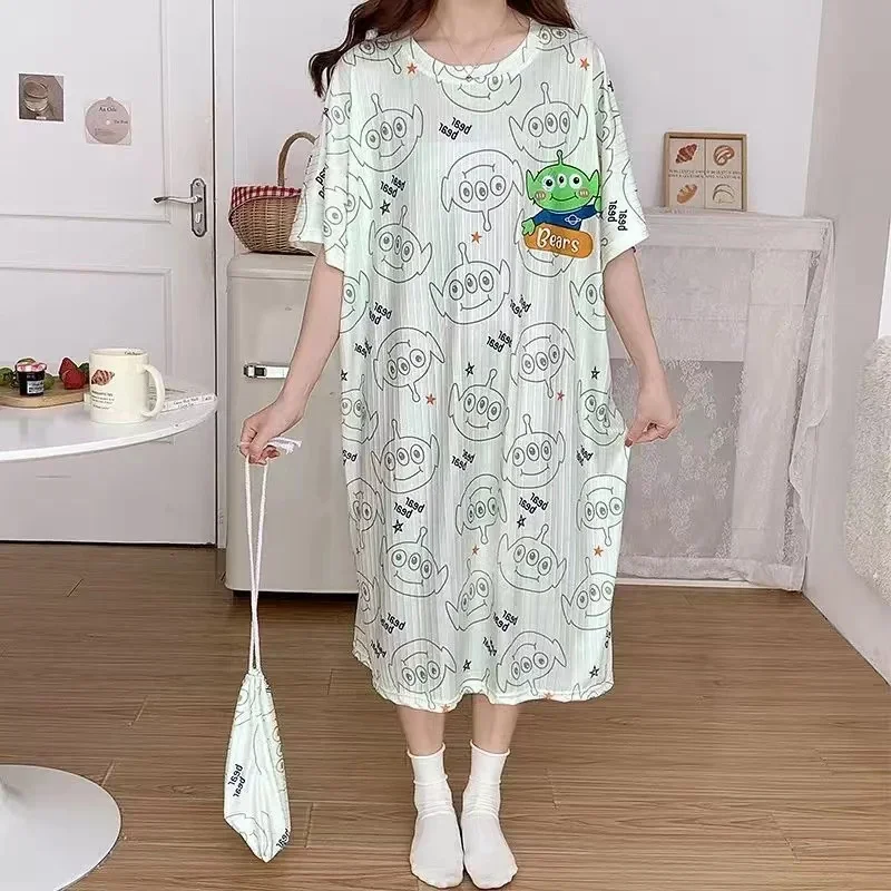 

Women Summer Loose T Shirt Dress Fat Lady Female Clothing Oversize Big Add Large Size Short-Sleeve Casual 150kg short Dresses