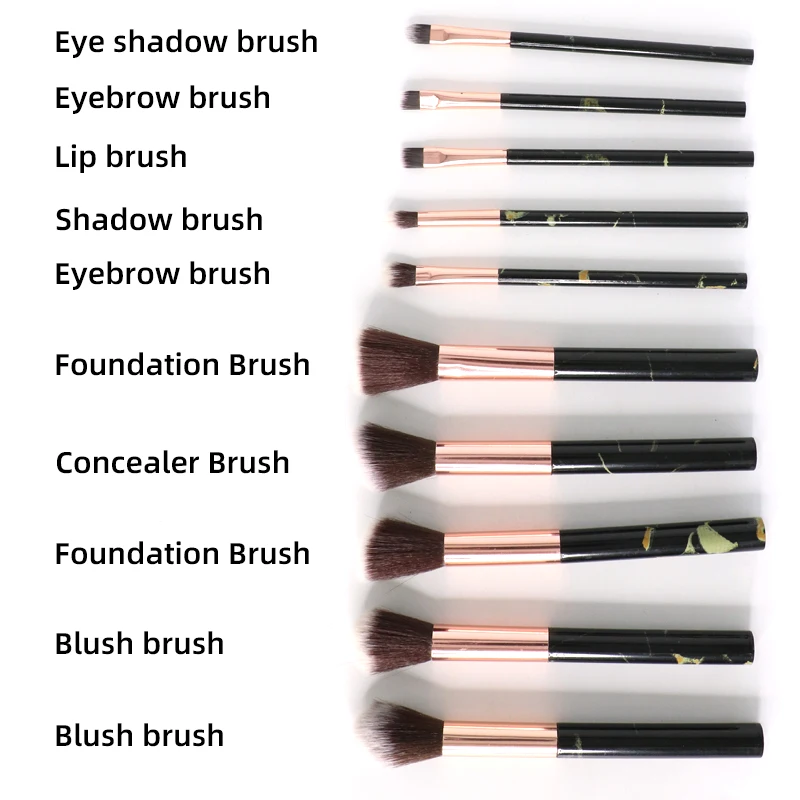 10pcs Makeup Brushes Tool Set Cosmetic Powder Eye Shadow Foundation Blush Blending Beauty Make Up Brush Maquiagem