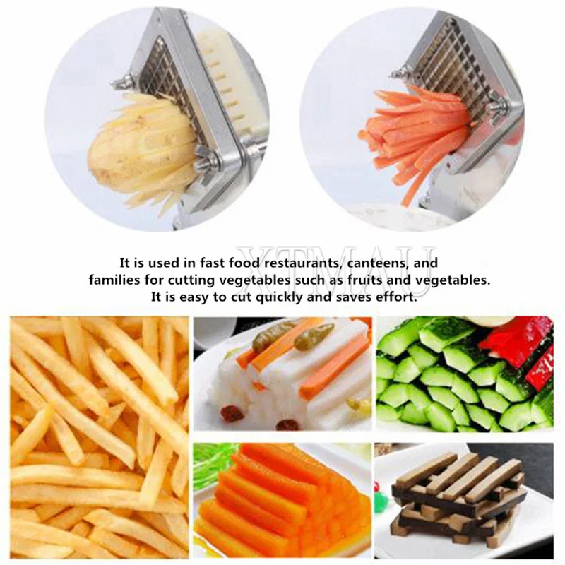 Electric Vegetables Fruit Cutting Machine 7/10/14mm Stripe Cutter for Potato Carrot Cucumber Stripe Cutting Tool