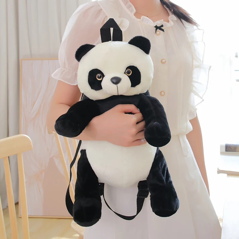 35/45cm Panda Plush Backpack Cartoon Cute  Plush Toy Soft Stuffed Animal Shoulder Bag for Kids Girls Birthday Gifts