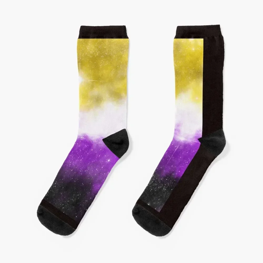 

Nonbinary Galaxy Flag Socks essential christmas gift ankle summer Socks Ladies Men's
