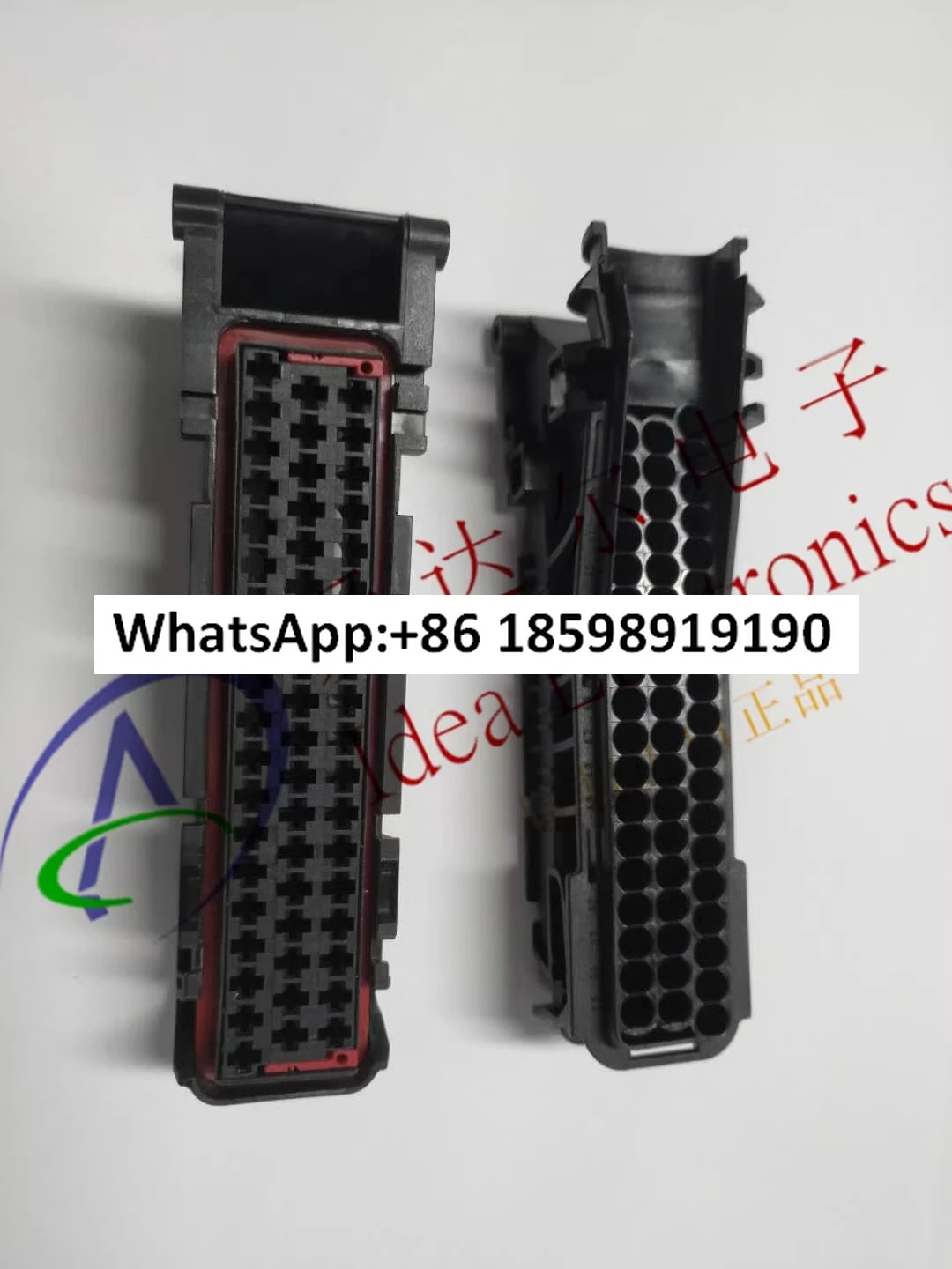 828907-1 55P Shell Sheath 2 صفوف 55P حامل في الخط، أسود #1