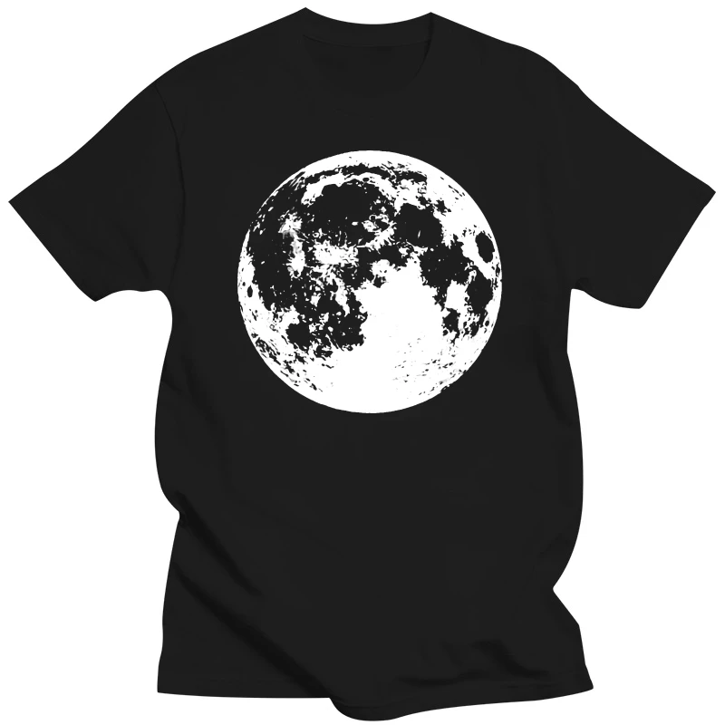 Full Moon Phase T-Shirt Tumblr Tee Moon Print Shirt Unisex Short Sleeve Tshirt For Youth Middle-Age Old Age Tee Shirt