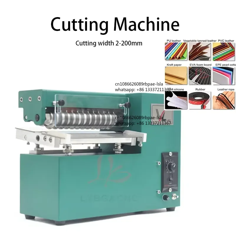 Leather Cutting Slitting Machine Shoe Bags Straight Cut Paper Products Vegetable Tanned Leather Slicer Cutting Width 2-200MM