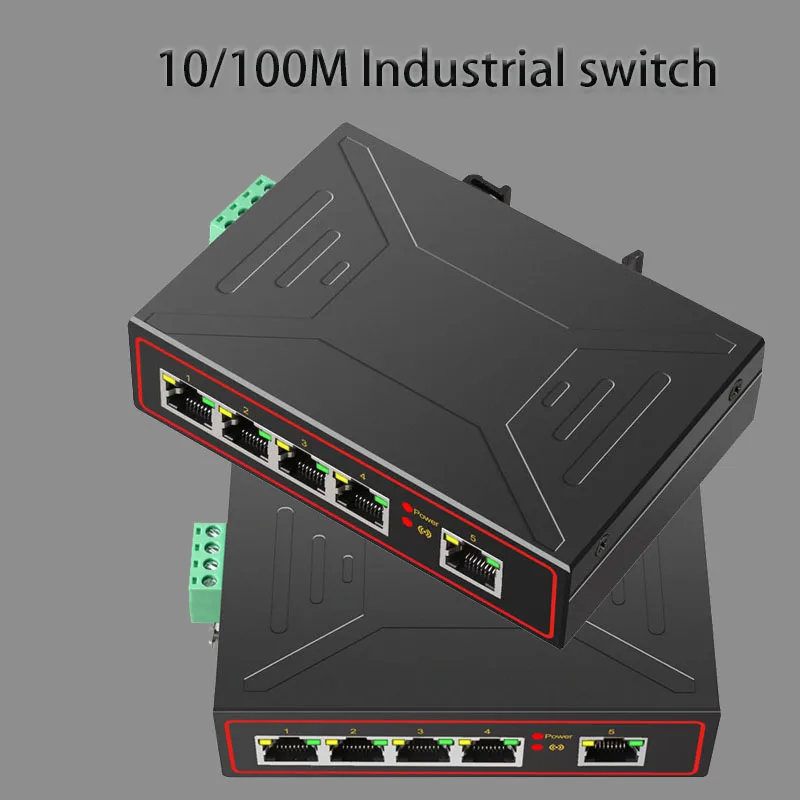 

game Industrial network switch 10/100mbps RJ-45 LAN Adapter Converter Internet Splitter Adapter dock station RJ45 Hub rail type