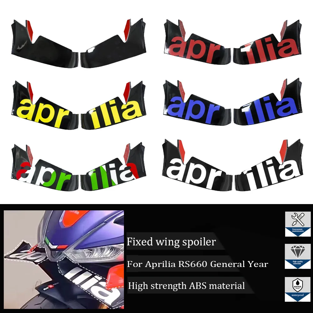 

Motorcycle Fixed Wing Spoiler For Aprilia RS660 Front Aerodynamic Wing Side Winglet Windshield Wing Deflector Aileron Fairing