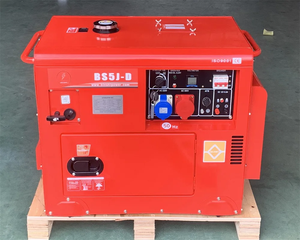Mini 5KW 5.5KW 6kva Silent 3 Phase AC DC Dual Fuel Generator Set Natural Petrol Propane LPG Power Generators