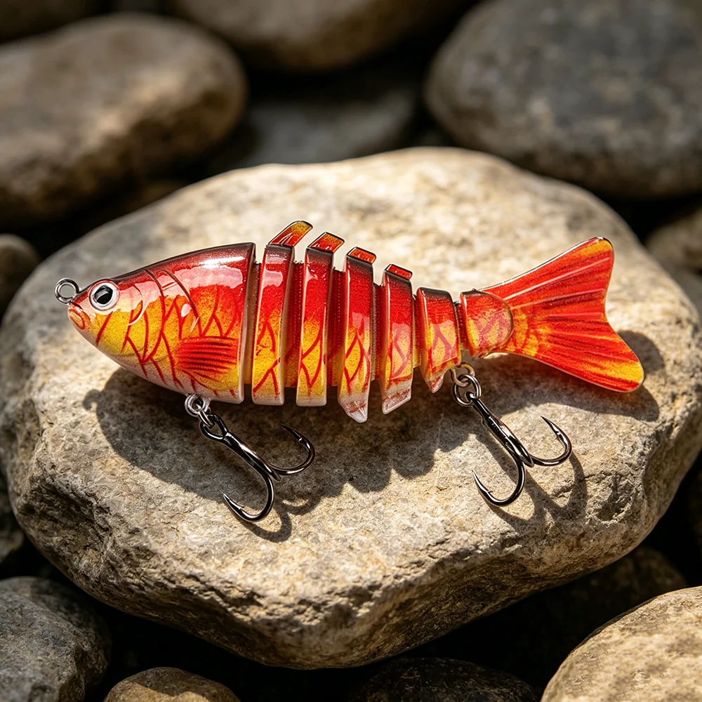 Testar 105mm 15g Slow Sinking Multi Jointed Swimbait Wobbles Freshwater Saltwater Bass Crappie Walleye Pike Fishing Lures