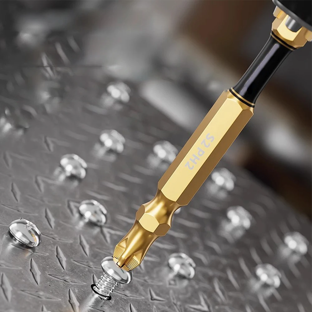 Alloy Steel Screwdriver High Hardness Screwdriver Black Phosphating Coating High Efficiency Increased Length Magnetic Function