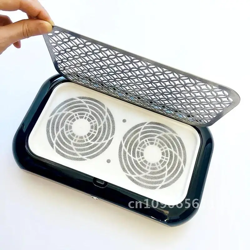 Aspiradora de manicura profesional fuerte, portátil, 80w, Gel acrílico, ventilador para uñas, máquina limpiadora, aspirador, Extractor de polvo con filtro