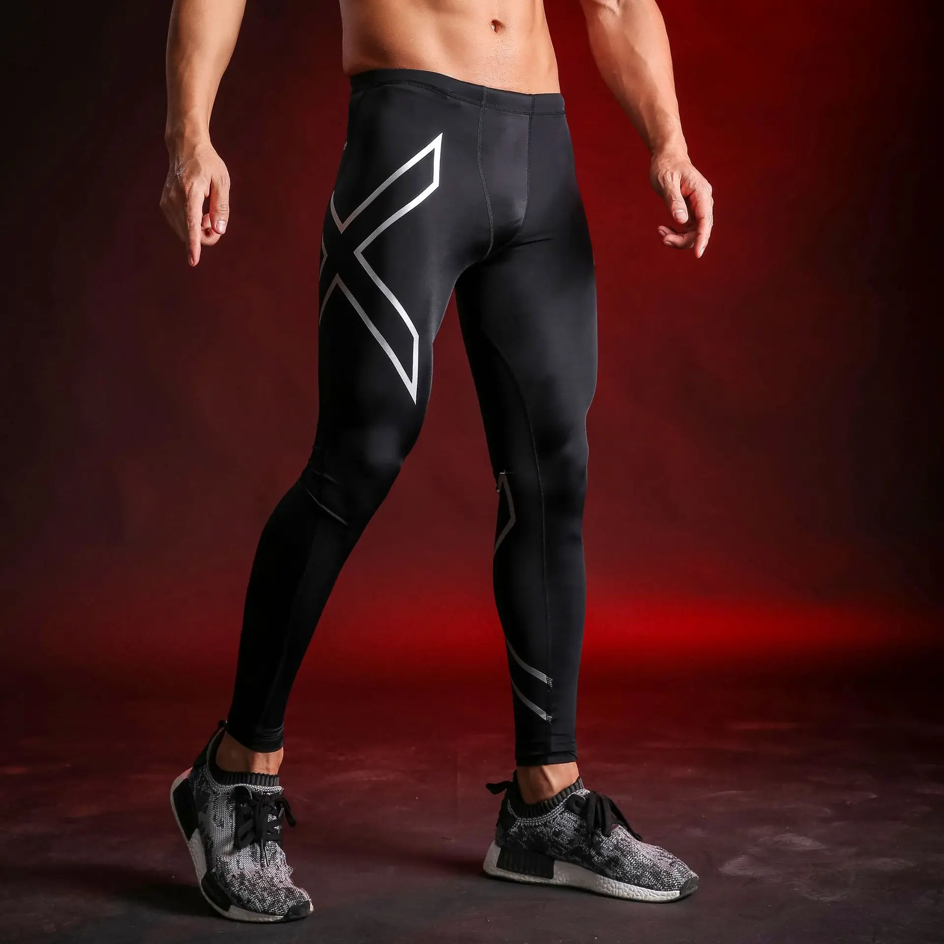 새로운 남성용 스포츠 및 피트니스 바지, 압축 바지, 사이클링 바지, 통기성 농구 러닝, 빠른 건조 cl