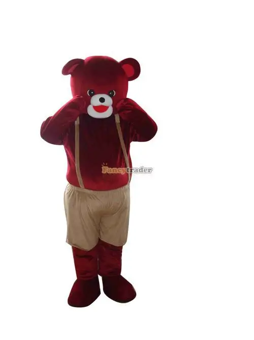 Novo adulto urso marrom mascote traje halloween vestido de natal adereços de corpo inteiro roupa traje da mascote