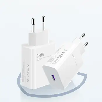 33W USB şarj hızlı şarj ab/abd Plug cep telefonu şarj adaptörü için Xiaomi not 13 12 11 Samsung hızlı şarj