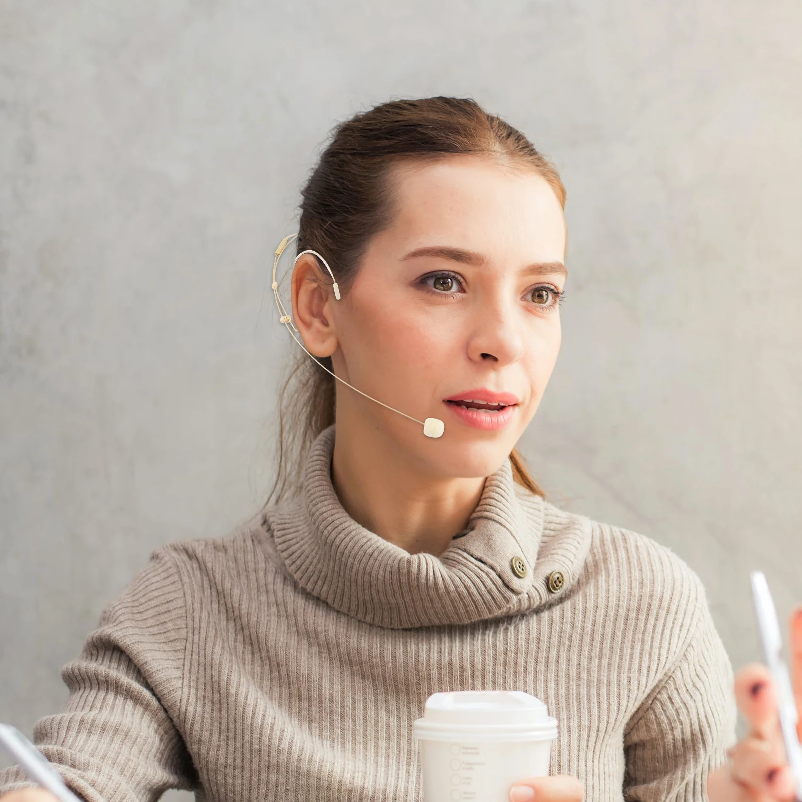 

Headset Microphone ABS Wireless Earhook Headphones Loudspeaker Child Over Professional Pickup Suitable Performers Comfortable