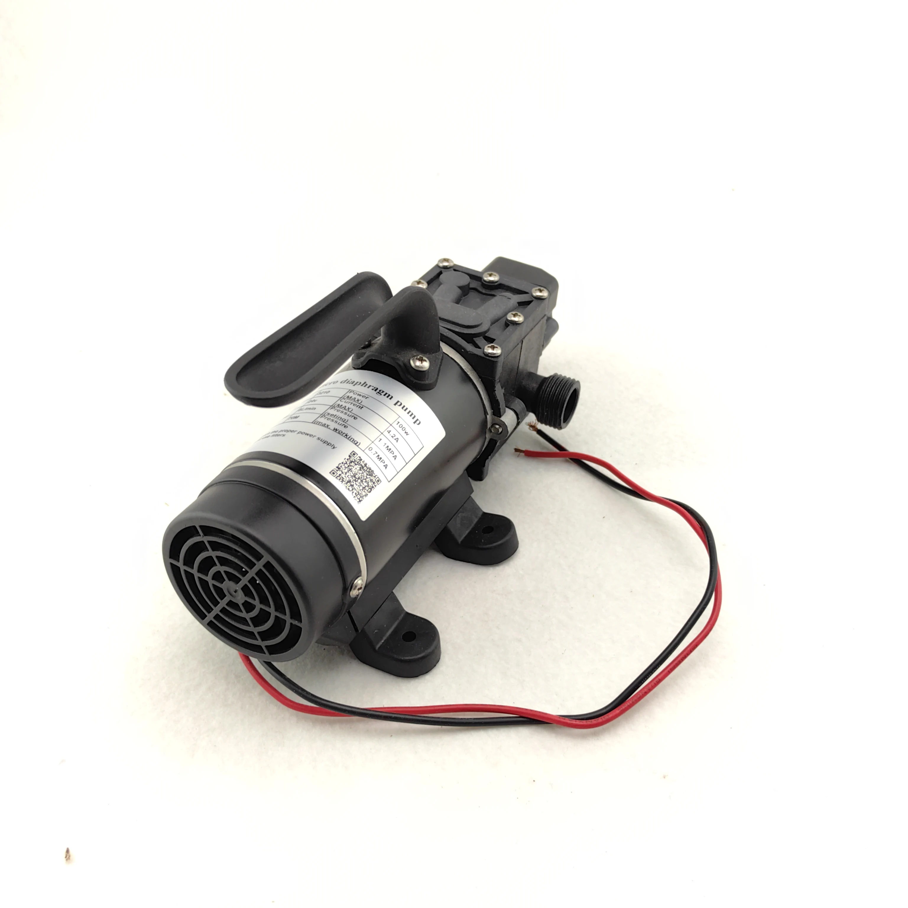 electric high pressure mini dc self priming water pump 100w 8L/min 12v 24V water pump automatic pressure switch