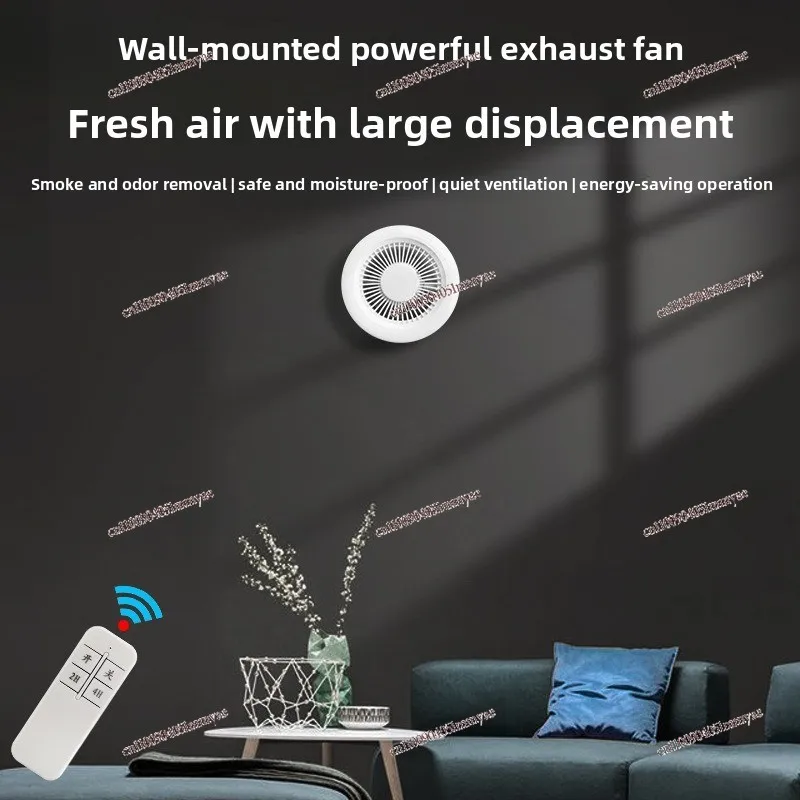 Wall through Integrated Exhaust Fan Wall mounted Ventilation Fan for Kitchen Bathroom Window Exhaust Chess and Card Room