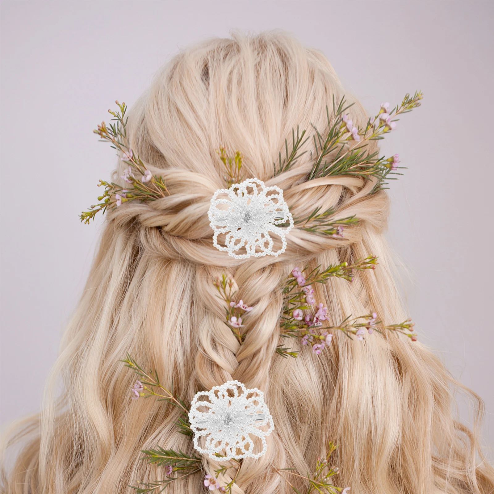

Pearl Flower Hair Clip Bridal Barrette Bridesmaid Clips Bridesmaid's Accessory Shape Hairpin