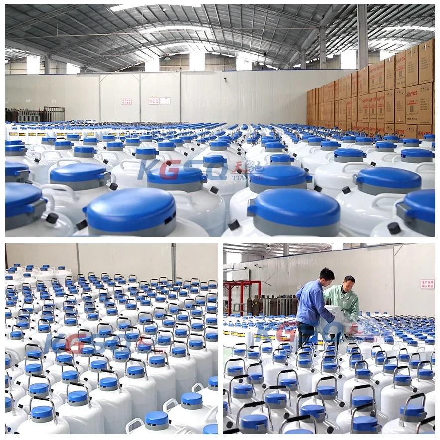 Contenedor de almacenamiento de especias para cría de ganado Cryo Dewar de 2 litros, contenedor de nitrógeno líquido portátil