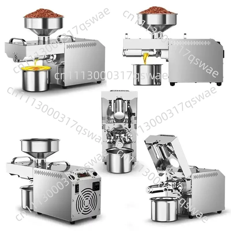 Intelligent Temperature Control Spiral Oil Extractor Dual Voltage 110V 220V Mini Oil Press Machine
