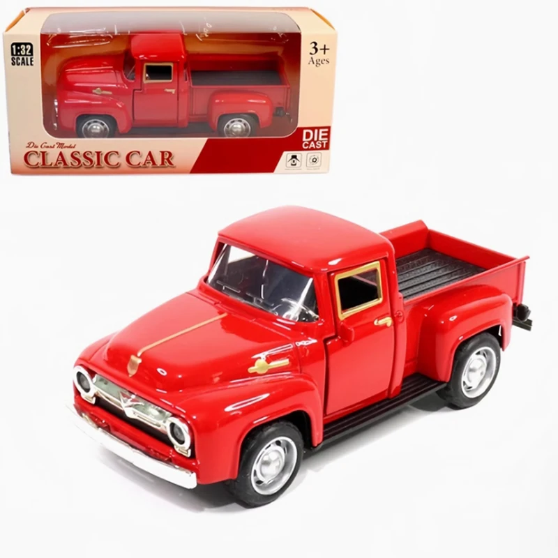 

1:32 Scale 1955 Classic Pickup Truck Alloy Transporter Model Containing A Basket of Coke Models Collection Souvenir Holiday Gift