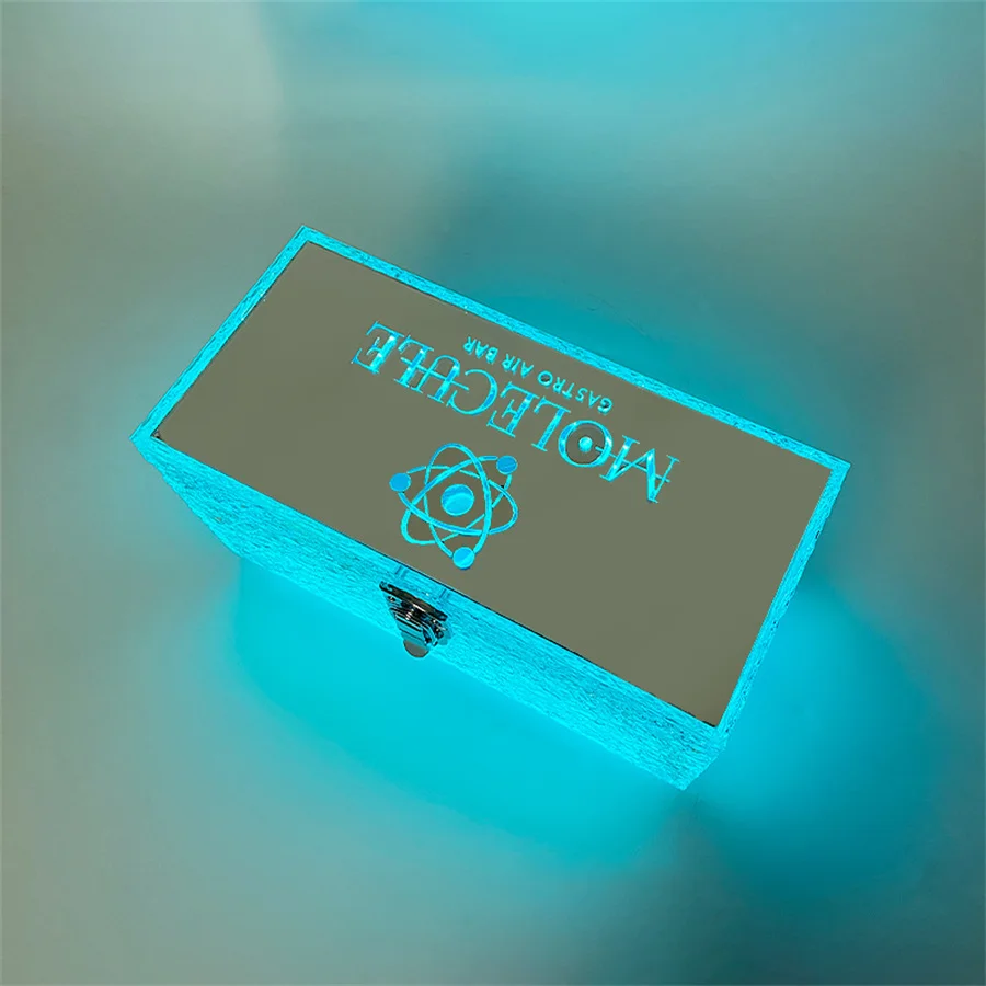 Rechargeable LED Mirror Champagne Bottle Briefcase VIP Service Suitcase Wine Display Carrier Box Glorifier Presenter Case