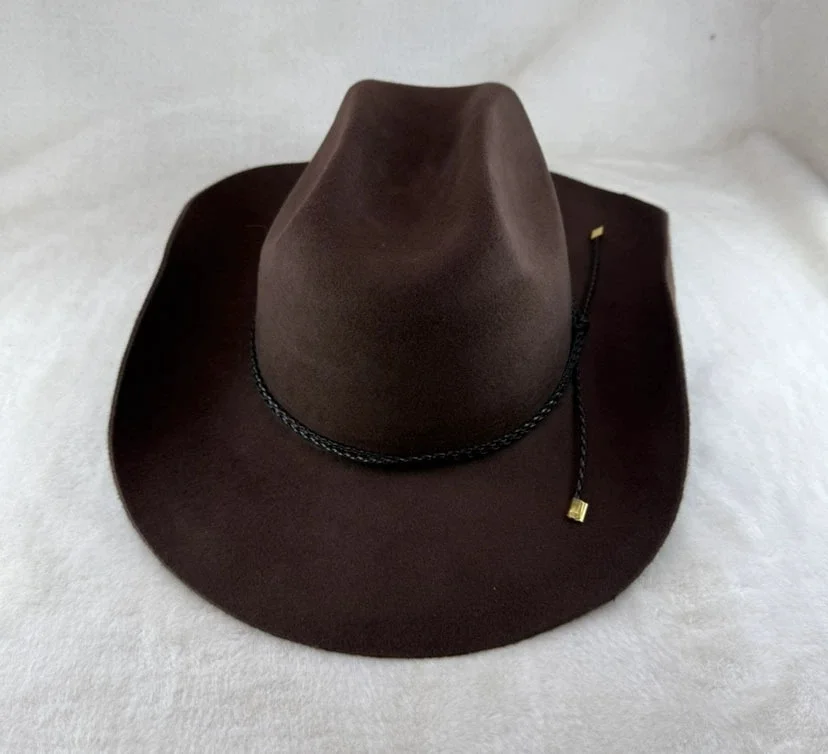 Unisex Fashionable Wool Biker Hat, Versatile Outdoor Jazz Hat, Floppy-Brimmed Western Cowboy Hat, Mens Flat Cap