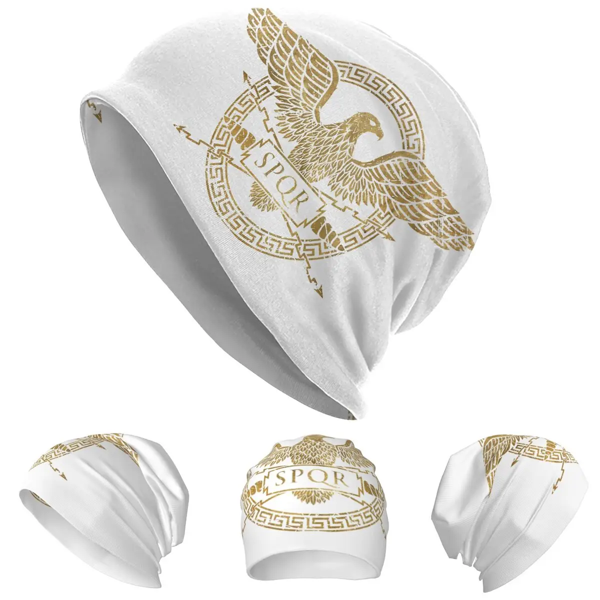 SPQR Roman Empire Eagle Emblem Unisex Adult Beanies Caps Knitting Bonnet Hat Warm Hip Hop Autumn Winter Outdoor Skullies Hats