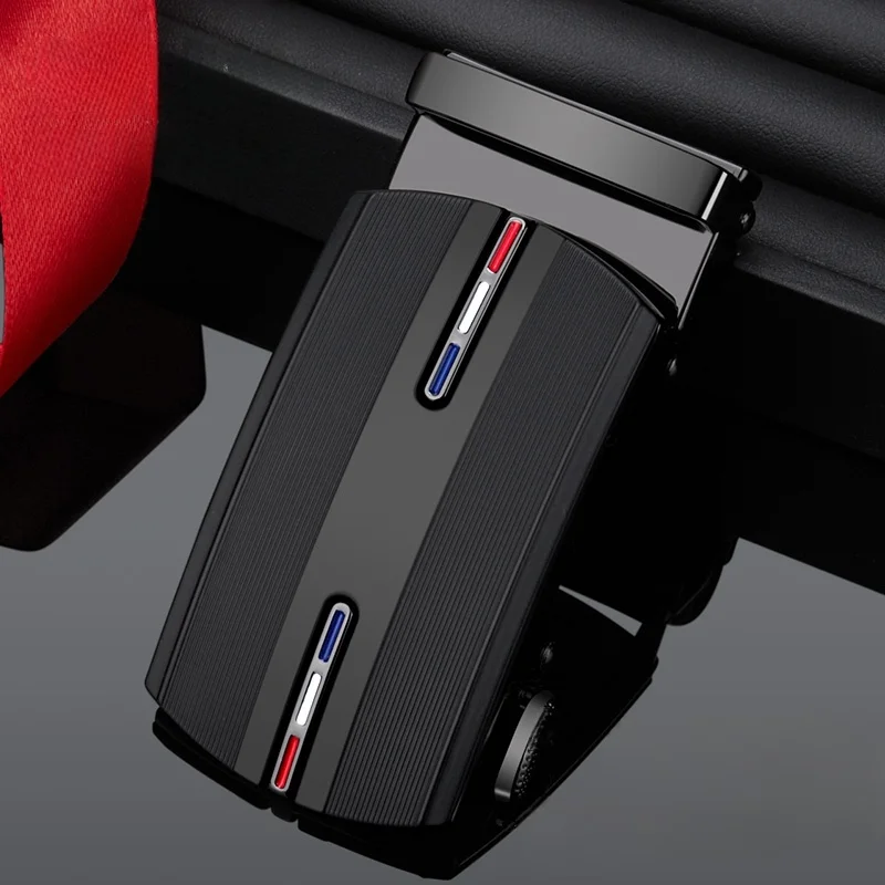Business Men Fashion Automatic Ratchet Belt Buckle High Quality Alloy Black For 3.5cm Width Belt Leather Belt