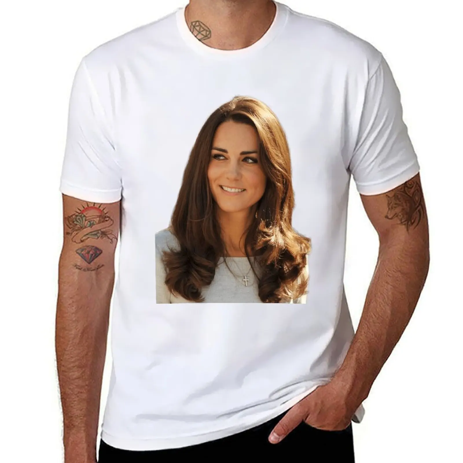 

Kate Middleton T-Shirt t shirt man cotton t shirts for man pack white T-Shirt