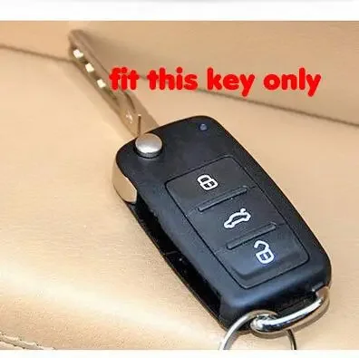 Silicone Rubber key fob skin cover case for VW POLO  Golf 4 MK5 6 Jetta Bora Beetle Tiguan Passat B5 B6 3 button Remote  key