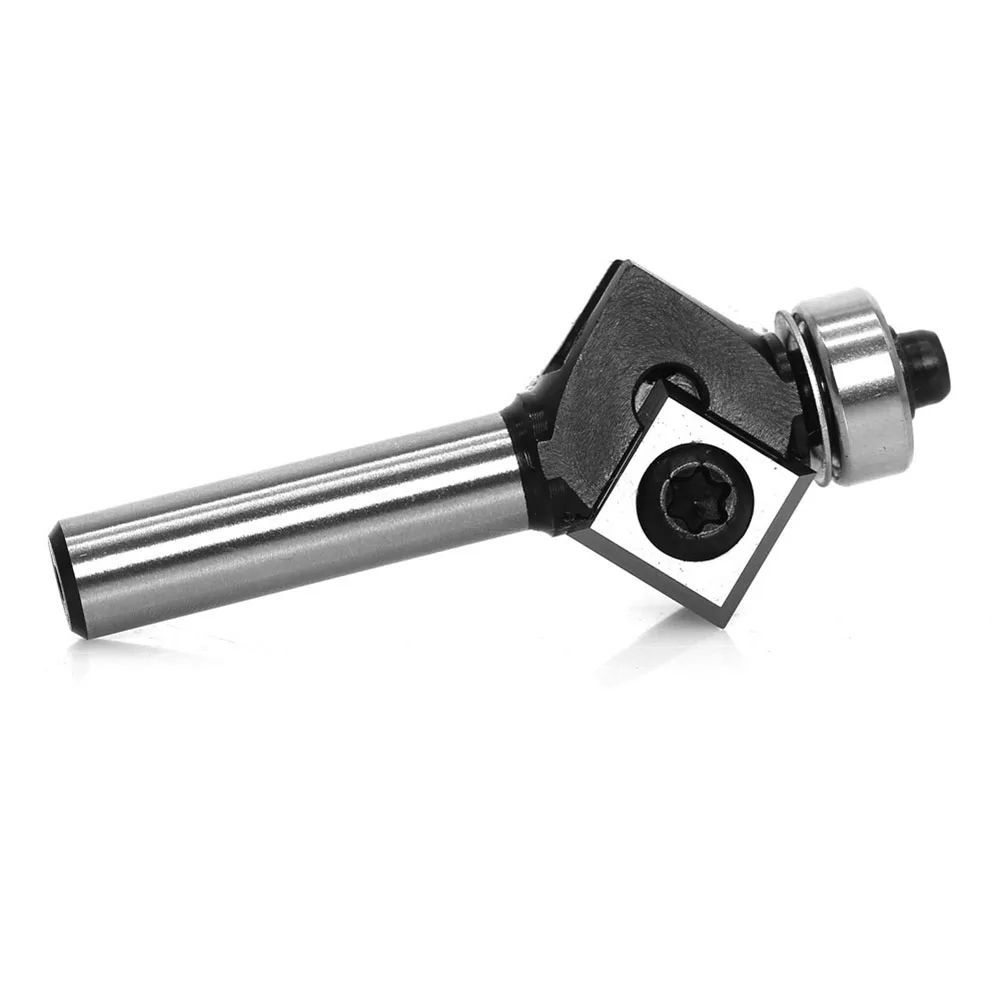 Imagem -06 - Fresadora Cnc com Rolamento Router Bit Bevel Redondo Inserção de Canto Ferramenta de Madeira Lâminas