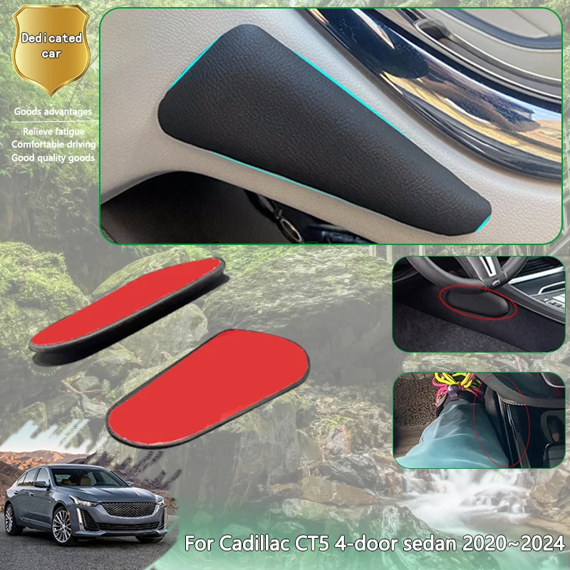 

For Cadillac CT5 4-door sedan 2020~2024 2021 Car Thigh Support Cushion Center Control Leg Knee Rest Cushions Elbow Pad PU Lether
