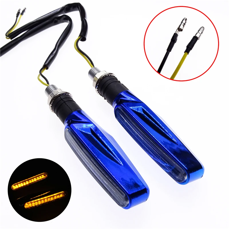 1 Pair 12 LED Motorcycle Turn Signal Lights Motorbike Indicator Blinker Moto Tail Lights Signal Lamp Flexible Bendable Flashing