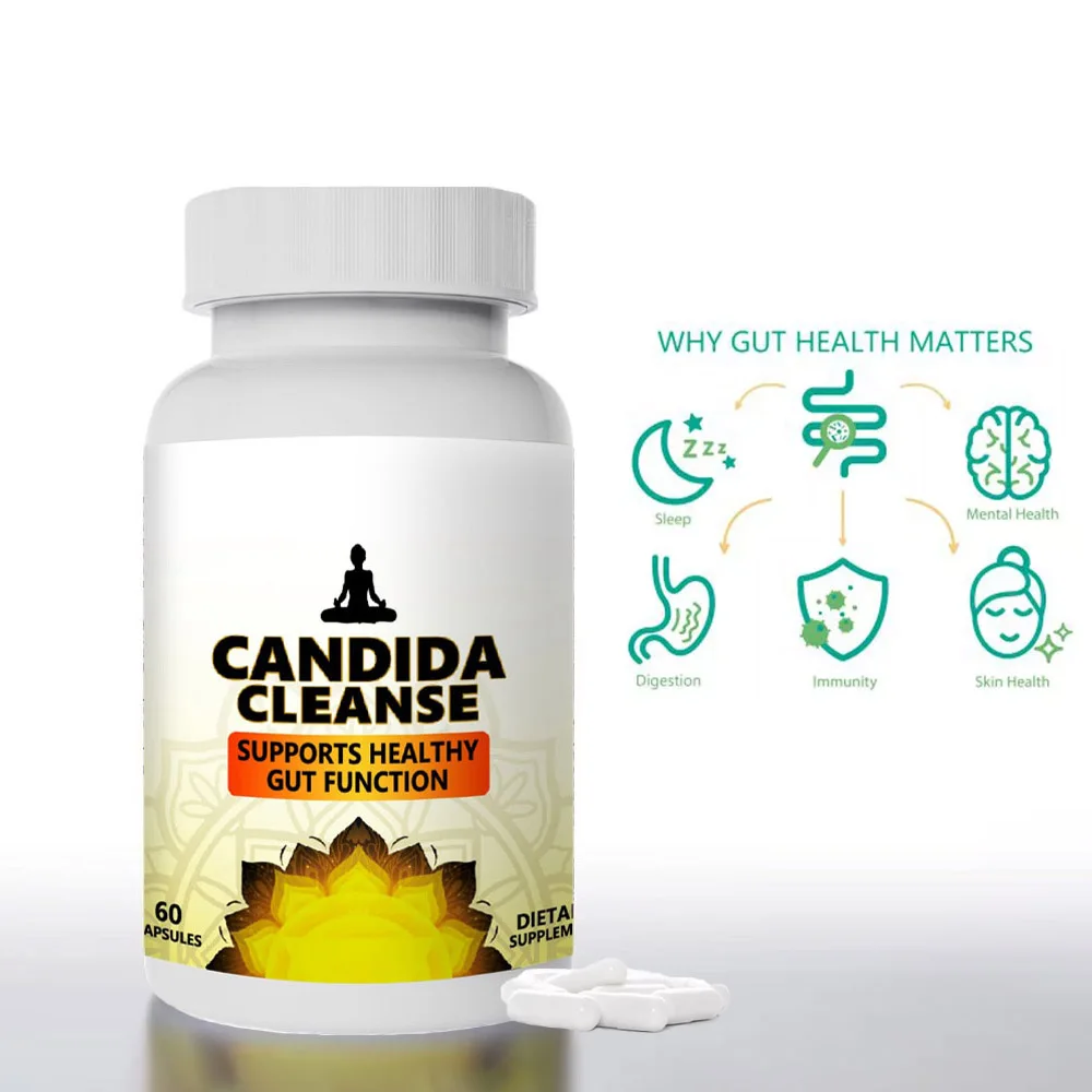 

Candida Cleanse - Gut & Colon Support Supplement for Men & Women - Natural Herbs for Intestinal Detox - 60 Capsules