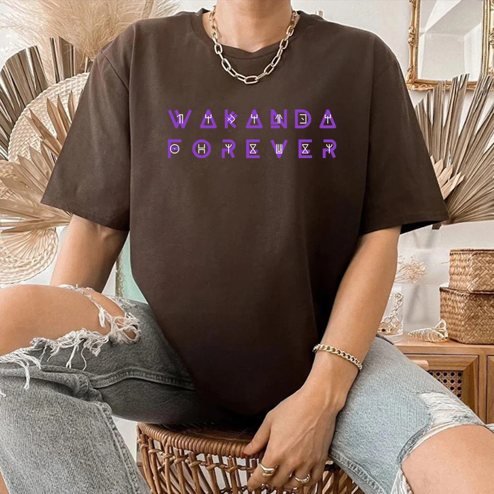 Wakanda Forever T-Shirt Black Panther 2 Shirt Trendy Suoerhero Inspired Tees Unisex Short Sleeve Casual Shirts Wakanda Tshirt