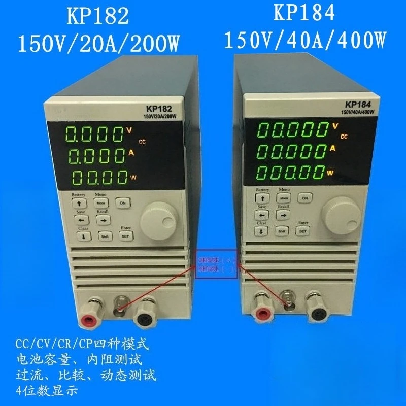 KP184 DC Electronic Load Battery Capacity Tester High-precision Battery Discharge Capacity Tester AC110V/220V RS485/232 150V 40A