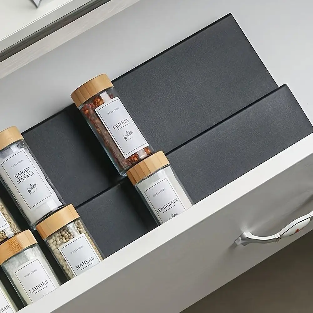 4PCS of Free Combination Plastic Kitchen Spice and Condiment Storage and Display Stand, Drawer Stuff Organizer and Storage Rack