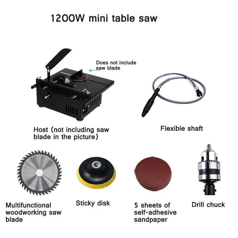 Miniature Precision Table Saw Small Household Electric Saw Woodworking Sliding Table Saw Multifunctional Cutting Machine