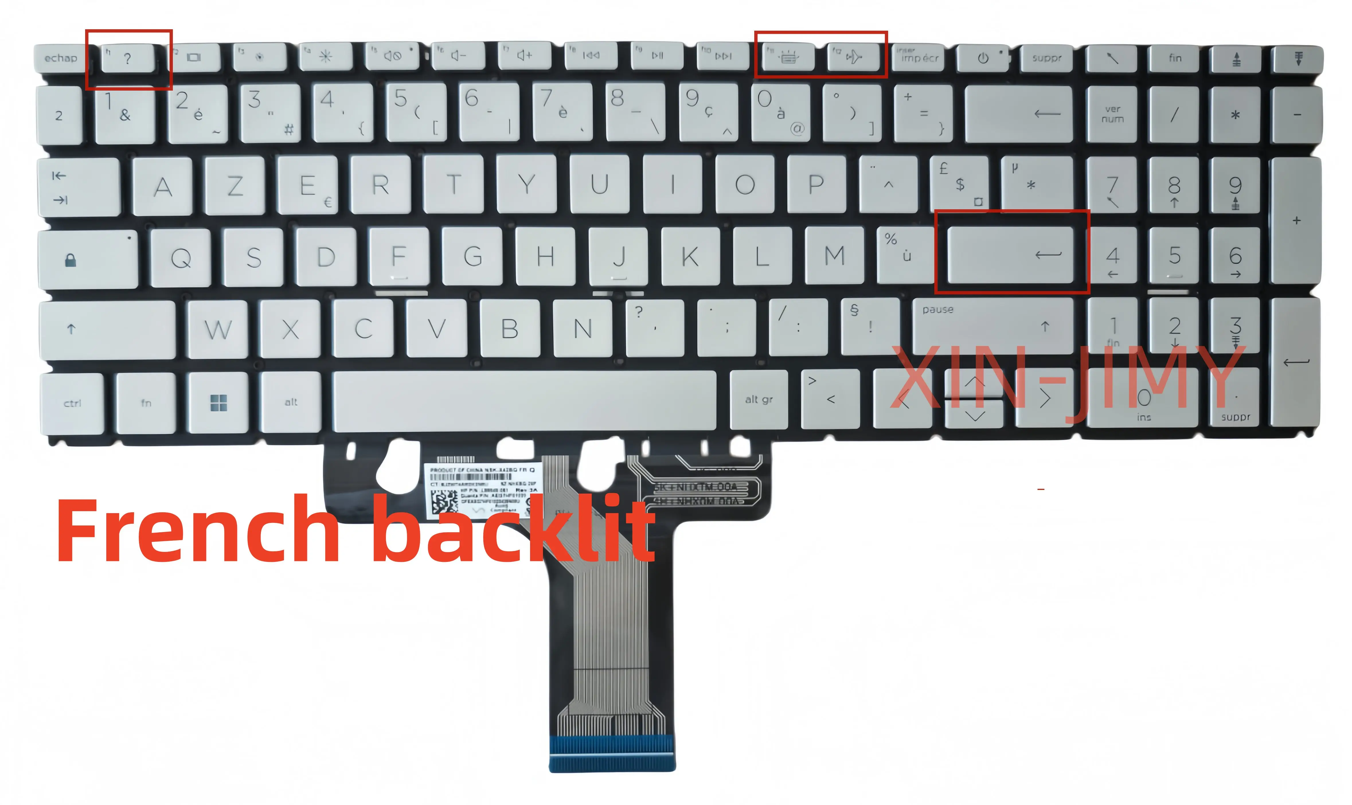 

Серебряная клавиатура для ноутбука с французской подсветкой для HP Pavilion X360 15-FD 15-FC 15-EG 15-EH 15S-ER 15-ER 17-CN 17-CP 17S-CU