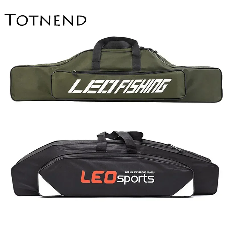 Double Layer Big Belly 80cm Sea Fishing Bag Sea Pole Folding Army Green Fishing Gear Soft Bag Black Fishing Bag