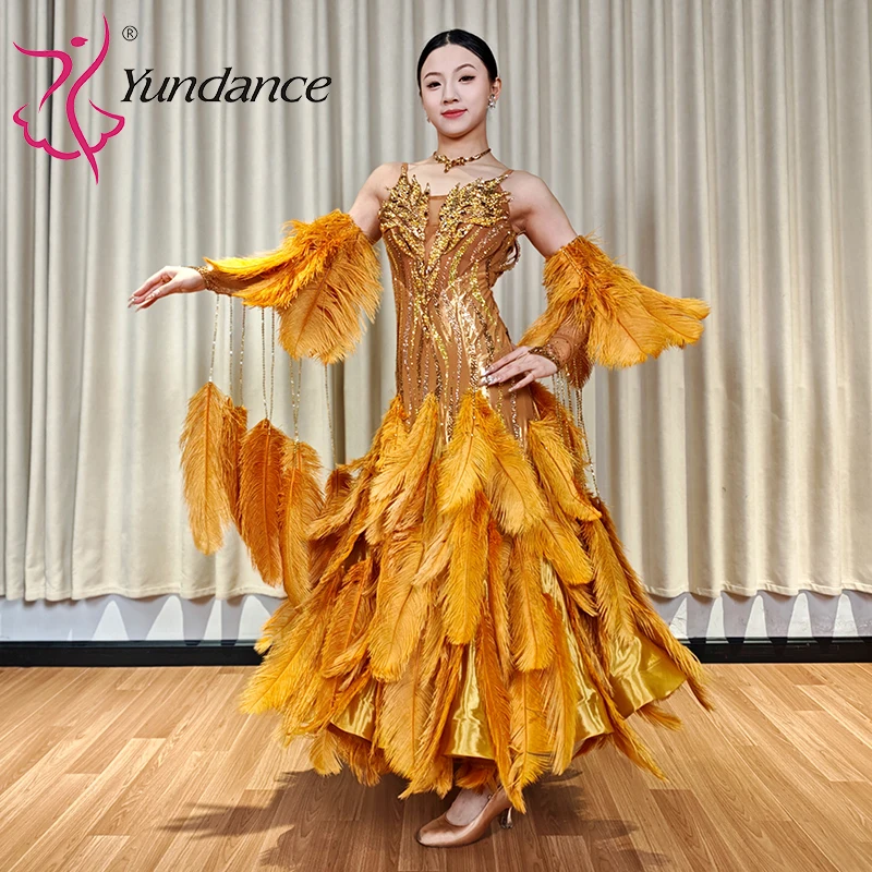 B-25170 Custom International Standard Ballroom Dance Dress for Women Spandex/Polyester Stage Performance Wear
