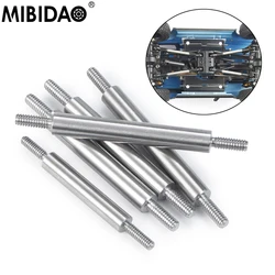 MIBIDAO 5Pcs Metal Steering Link Rod Linkage Pull Rod Kit For Kyosho Mini-Z 4X4 1/18 Jimny 1/24 Jeep Wrangler RC Crawler Car